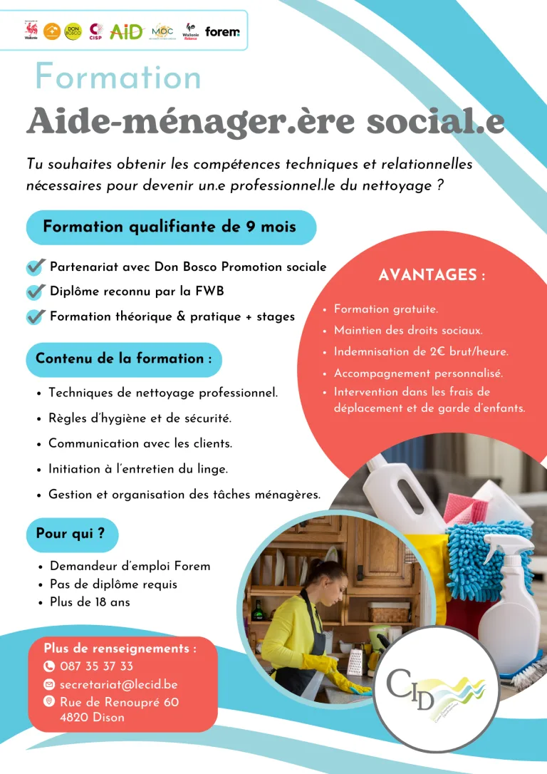flyer formation aide-ménagère